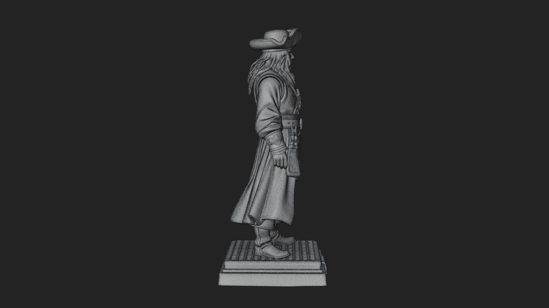 Pirate Captain Statue Design 21 3D Print Model 3D Model