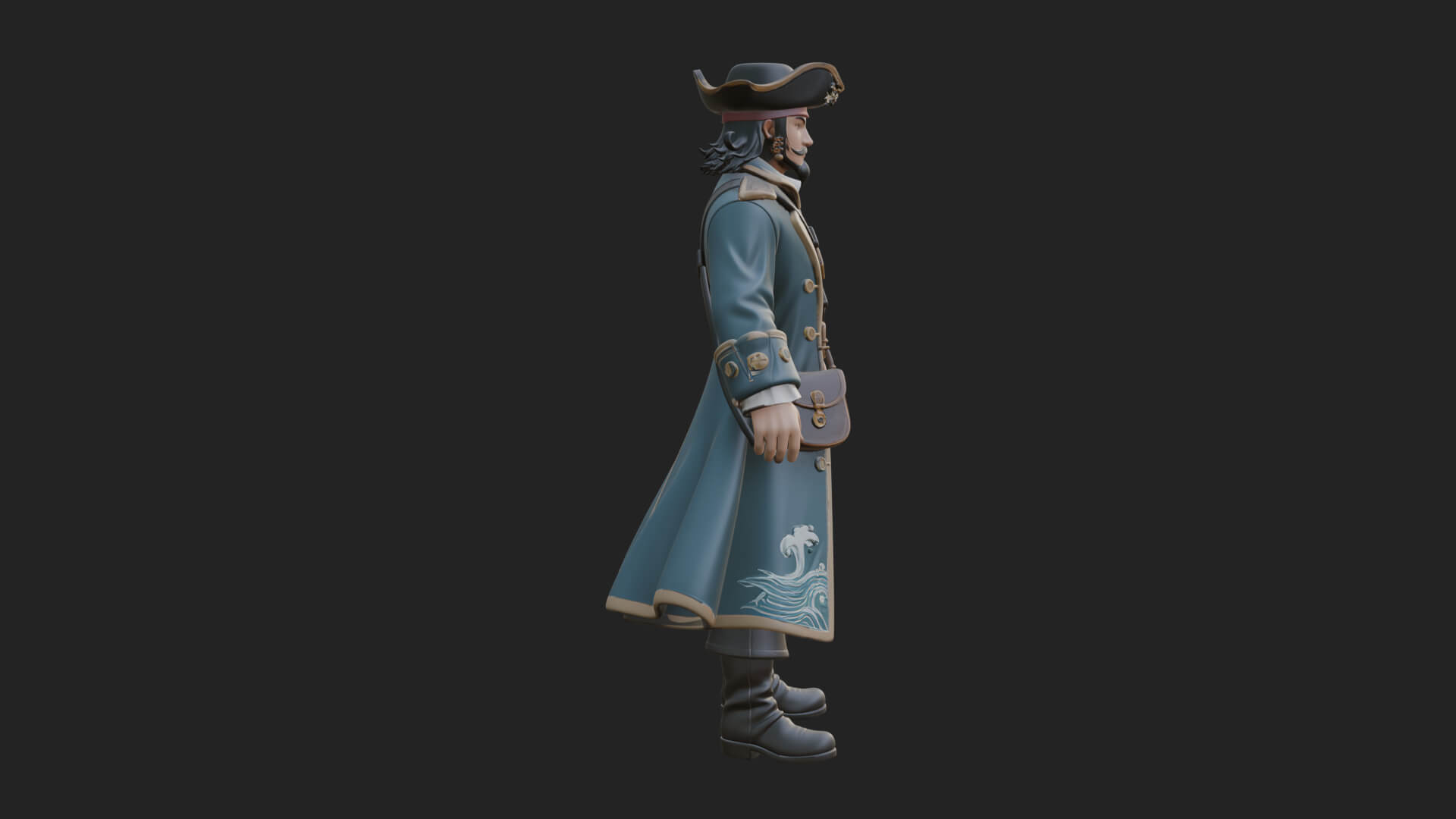 Pirate Captain Statue Design 8 3D Print Model 3D Model