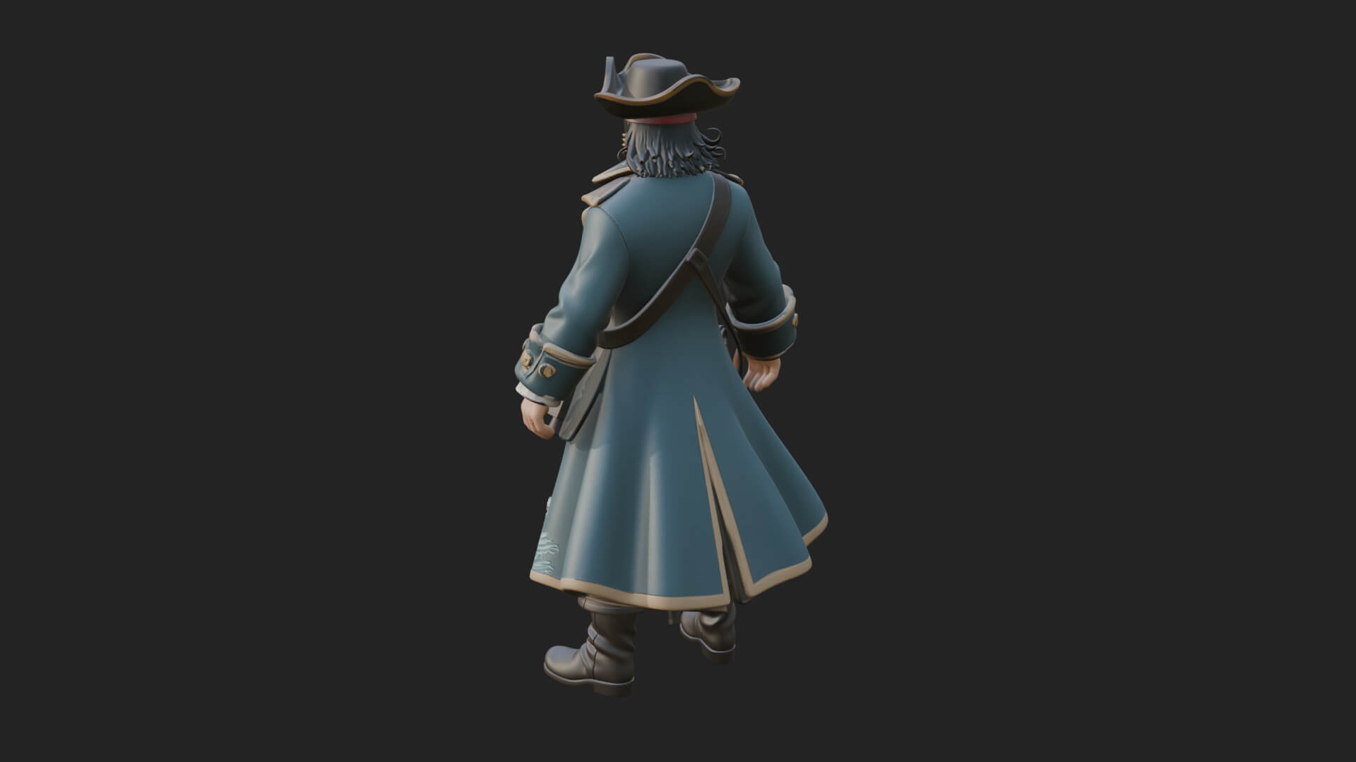 Pirate Captain Statue Design 8 3D Print Model 3D Model