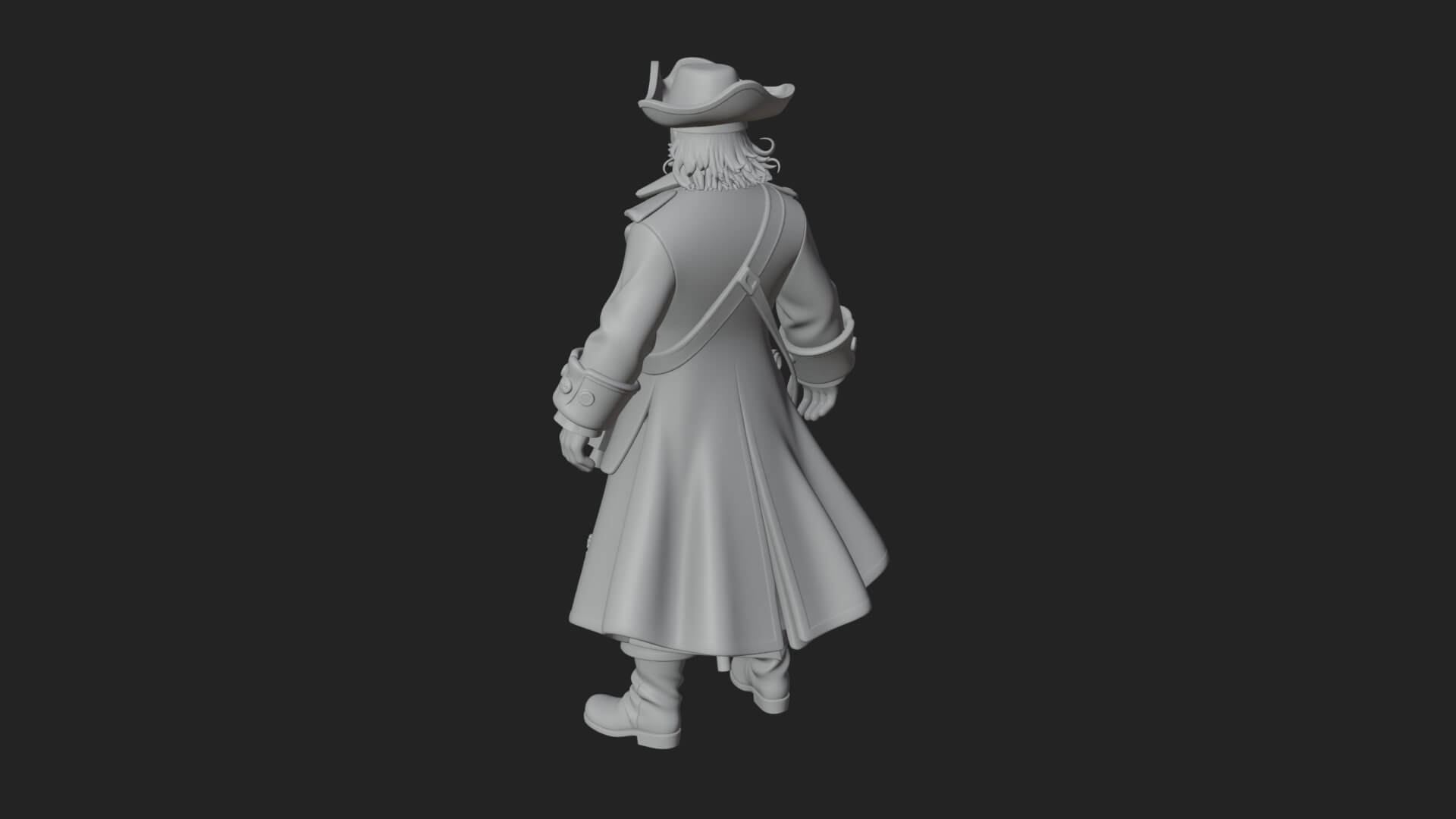 Pirate Captain Statue Design 8 3D Print Model 3D Model