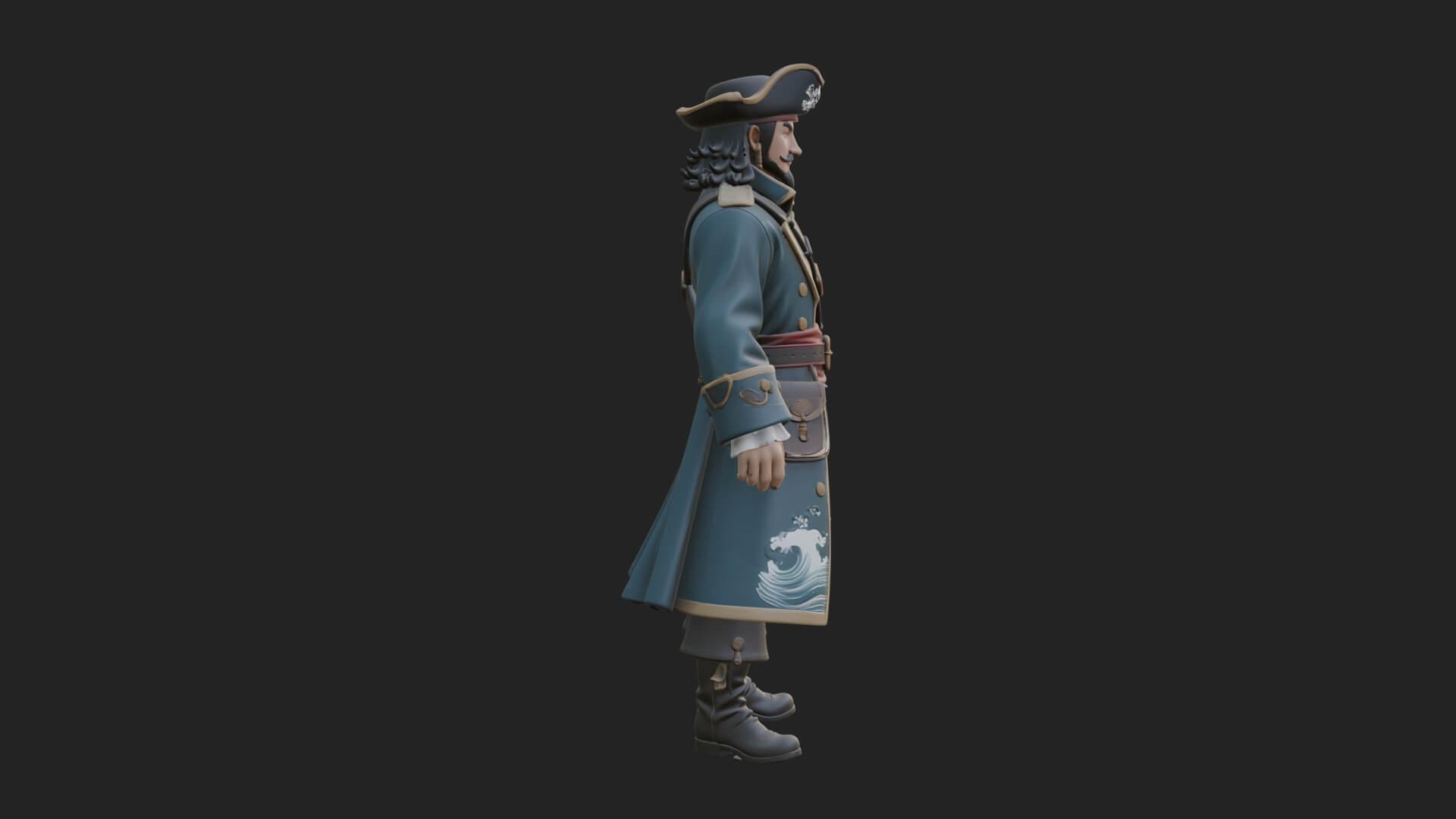 Pirate Captain Statue Design 9 3D Print Model 3D Model