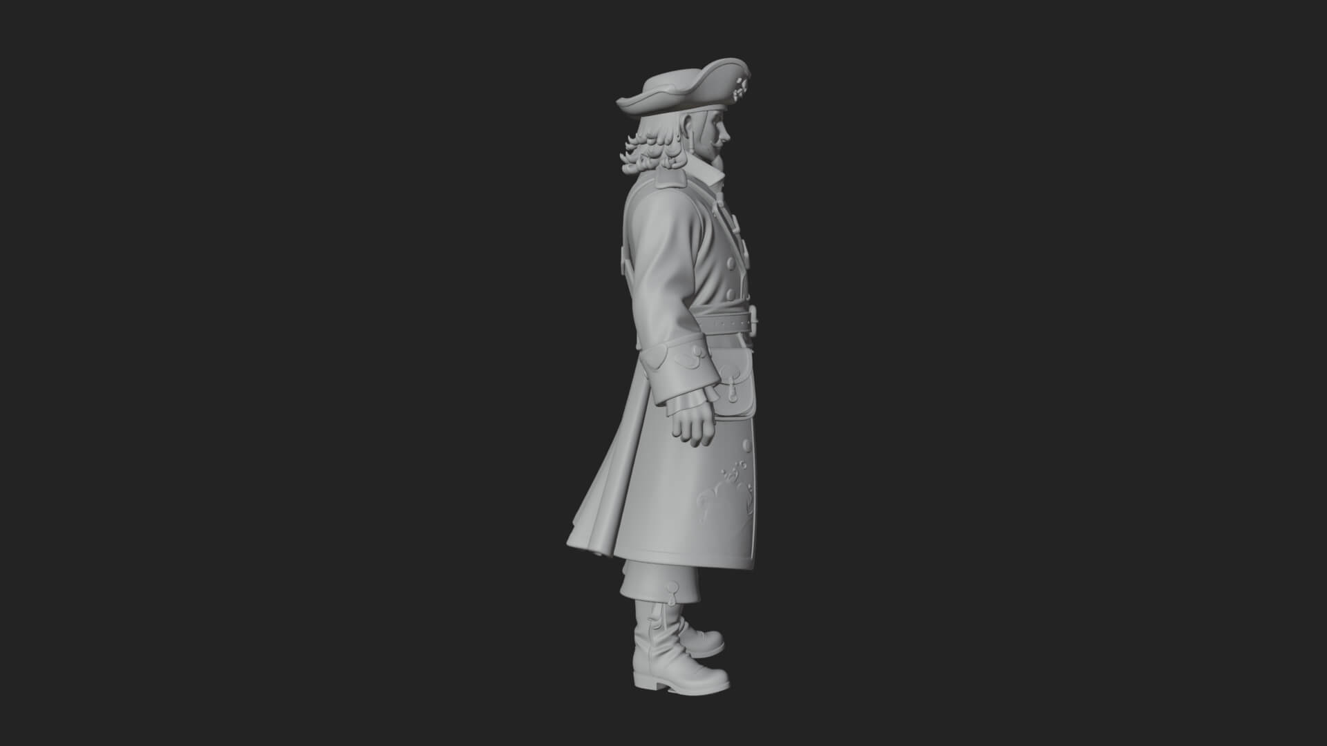 Pirate Captain Statue Design 9 3D Print Model 3D Model