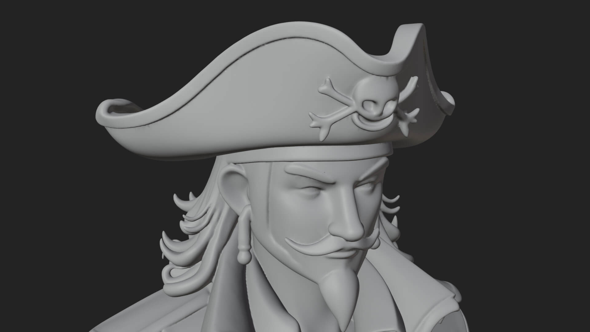 Pirate Captain Statue Design 9 3D Print Model 3D Model