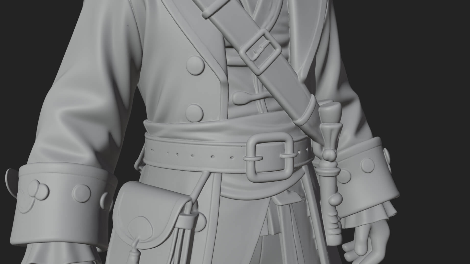 Pirate Captain Statue Design 9 3D Print Model 3D Model