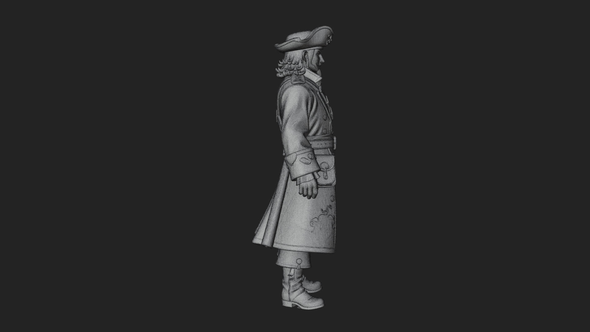 Pirate Captain Statue Design 9 3D Print Model 3D Model