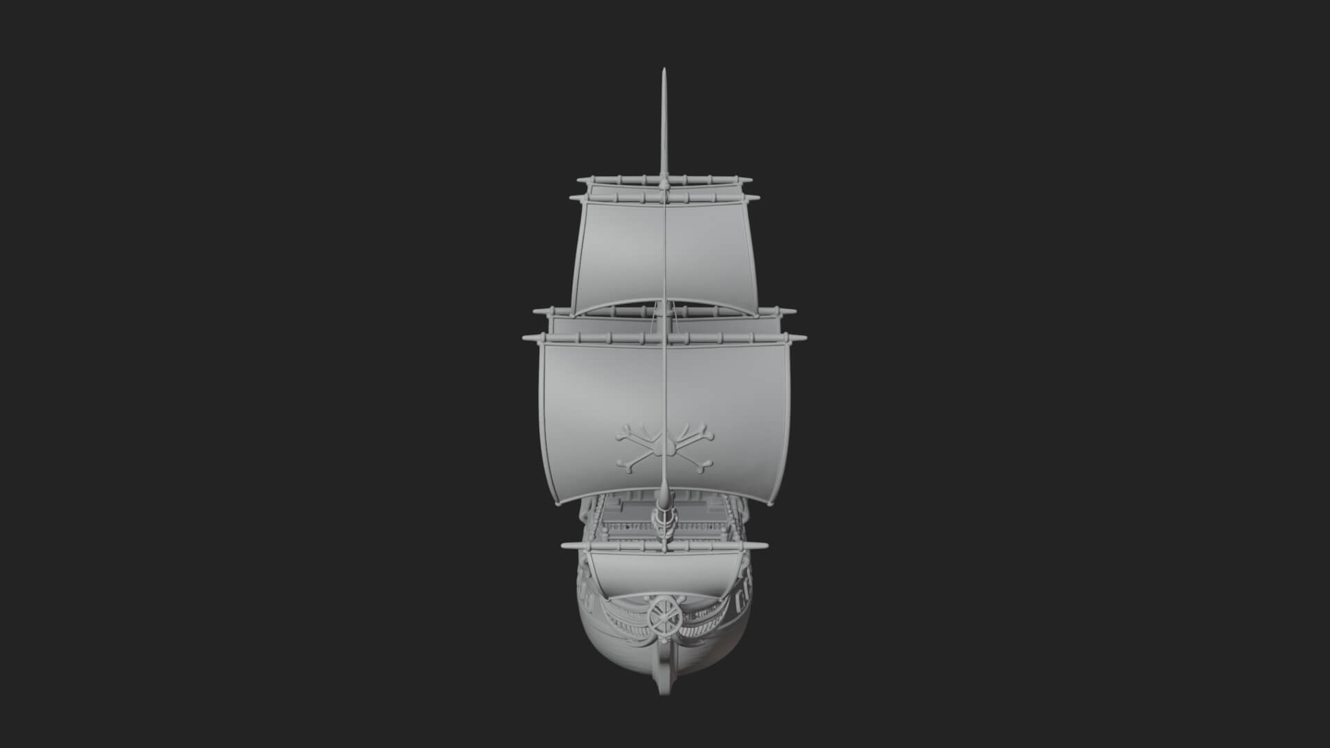 Pirate Sailing Ship Model Design 5 3D Print Model 3D Model