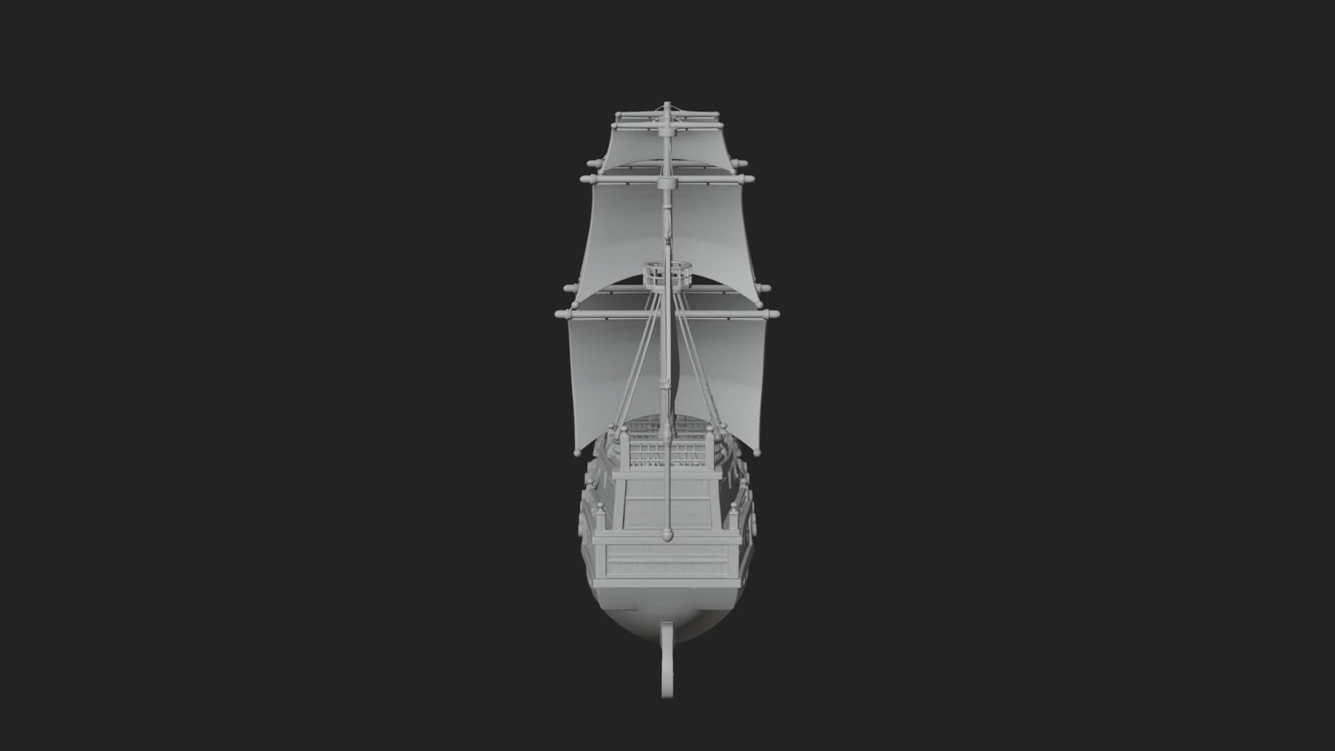 Pirate Sailing Ship Model Design 7 3D Print Model 3D Model
