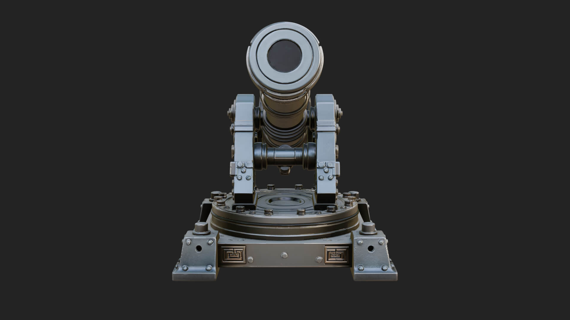 Pivot Mount Siege Mortar Model Design 1 3D Print Model 3D Model