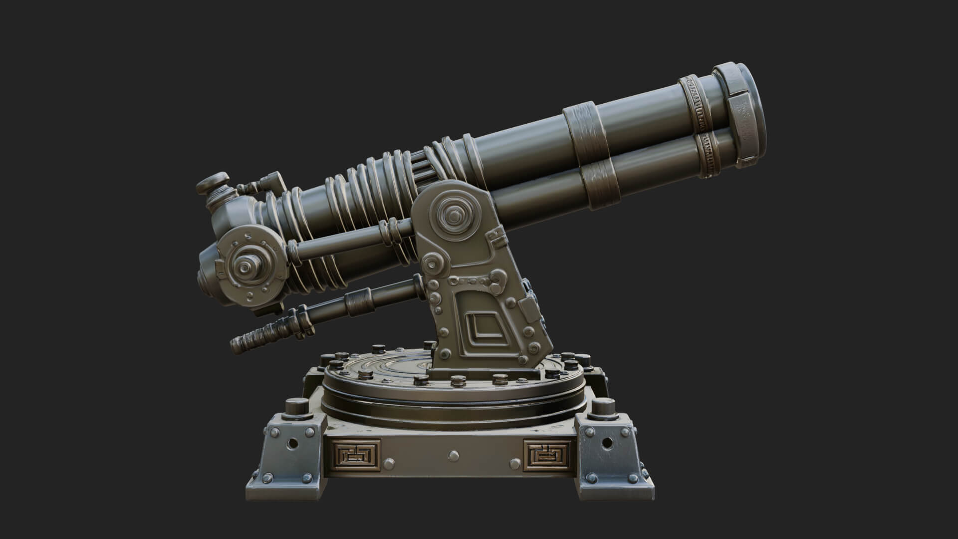 Pivot Mount Siege Mortar Model Design 1 3D Print Model 3D Model
