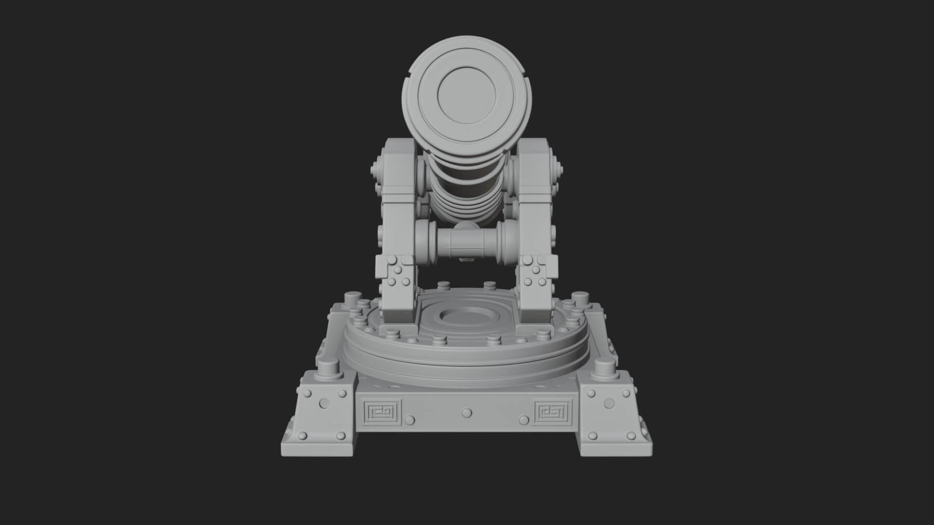 Pivot Mount Siege Mortar Model Design 1 3D Print Model 3D Model