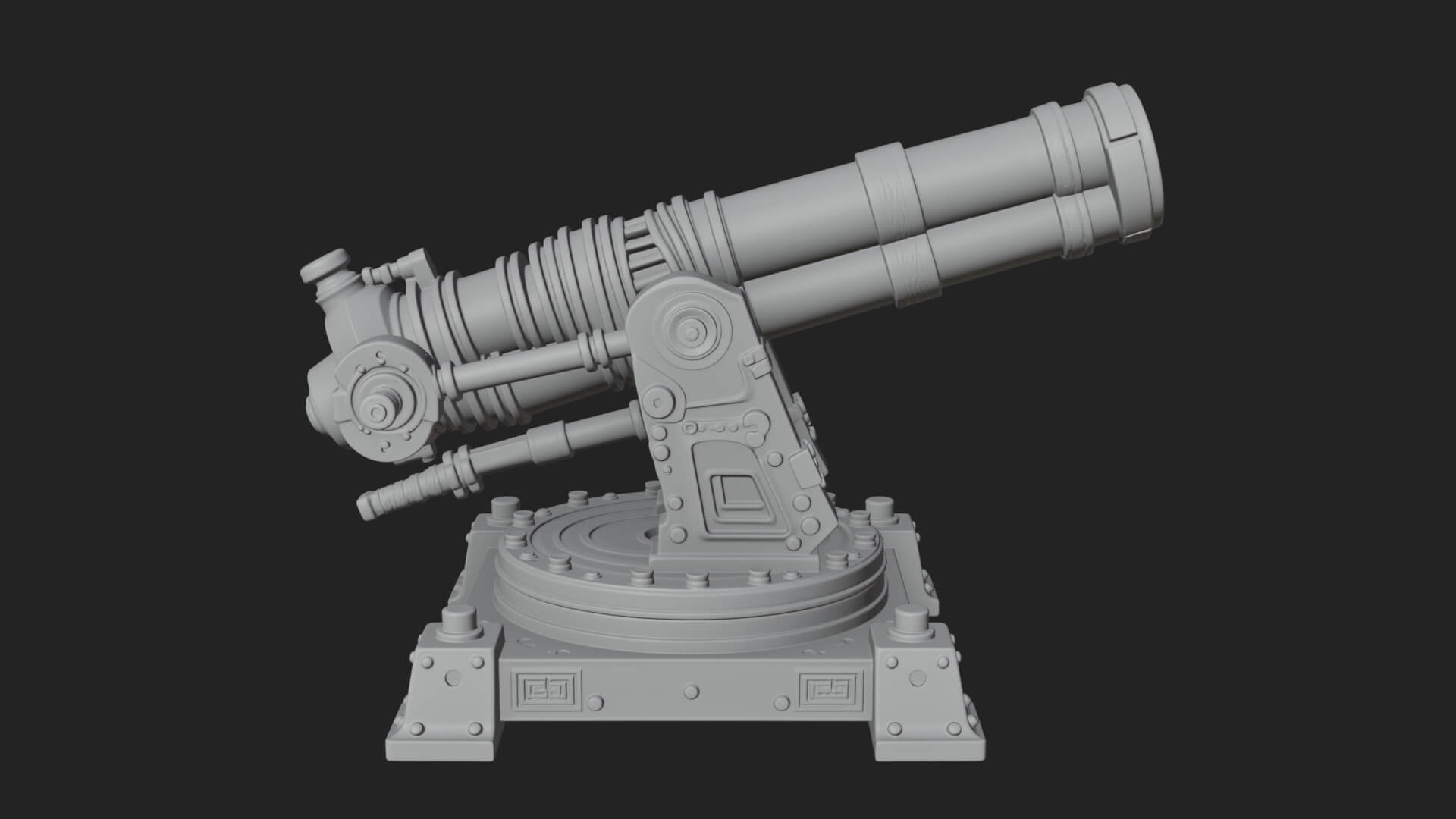 Pivot Mount Siege Mortar Model Design 1 3D Print Model 3D Model