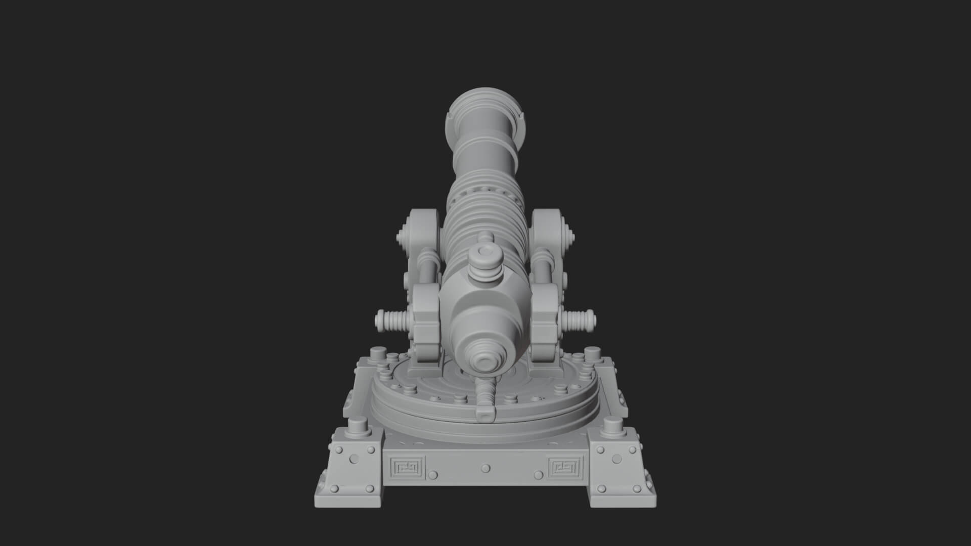 Pivot Mount Siege Mortar Model Design 1 3D Print Model 3D Model