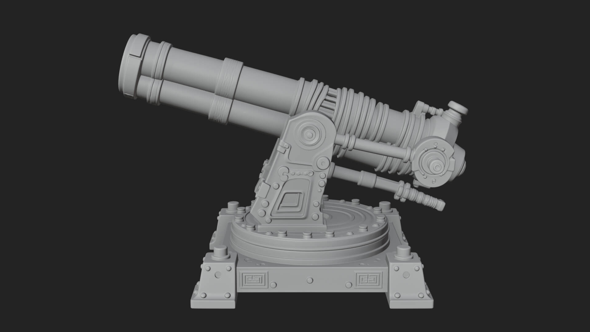 Pivot Mount Siege Mortar Model Design 1 3D Print Model 3D Model