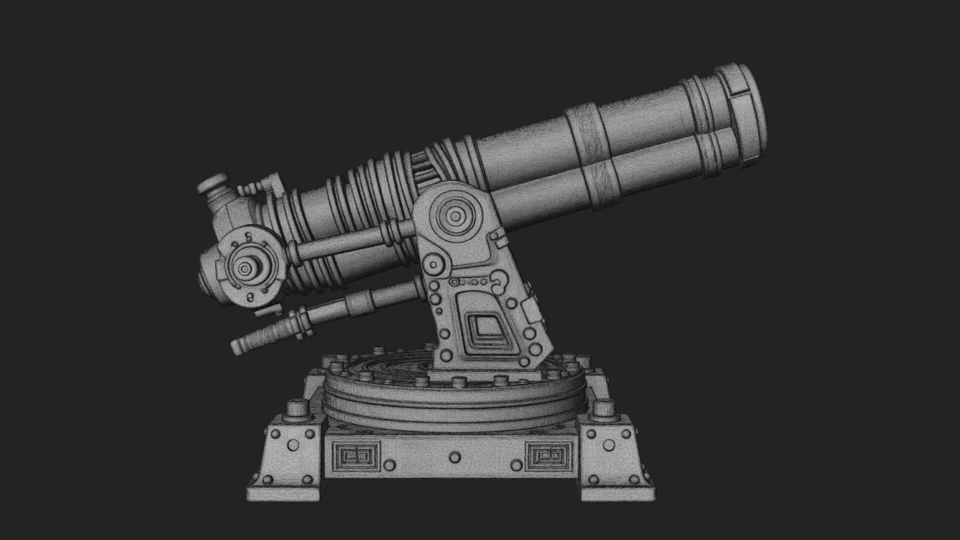 Pivot Mount Siege Mortar Model Design 1 3D Print Model 3D Model