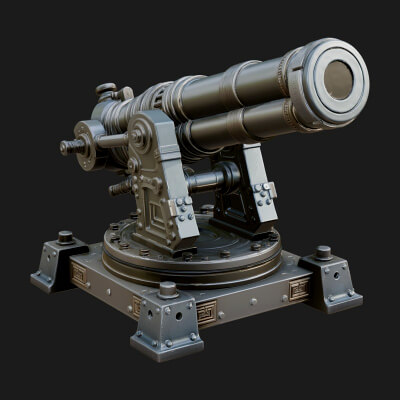 Pivot Mount Siege Mortar Model Design 1 3D Print Model