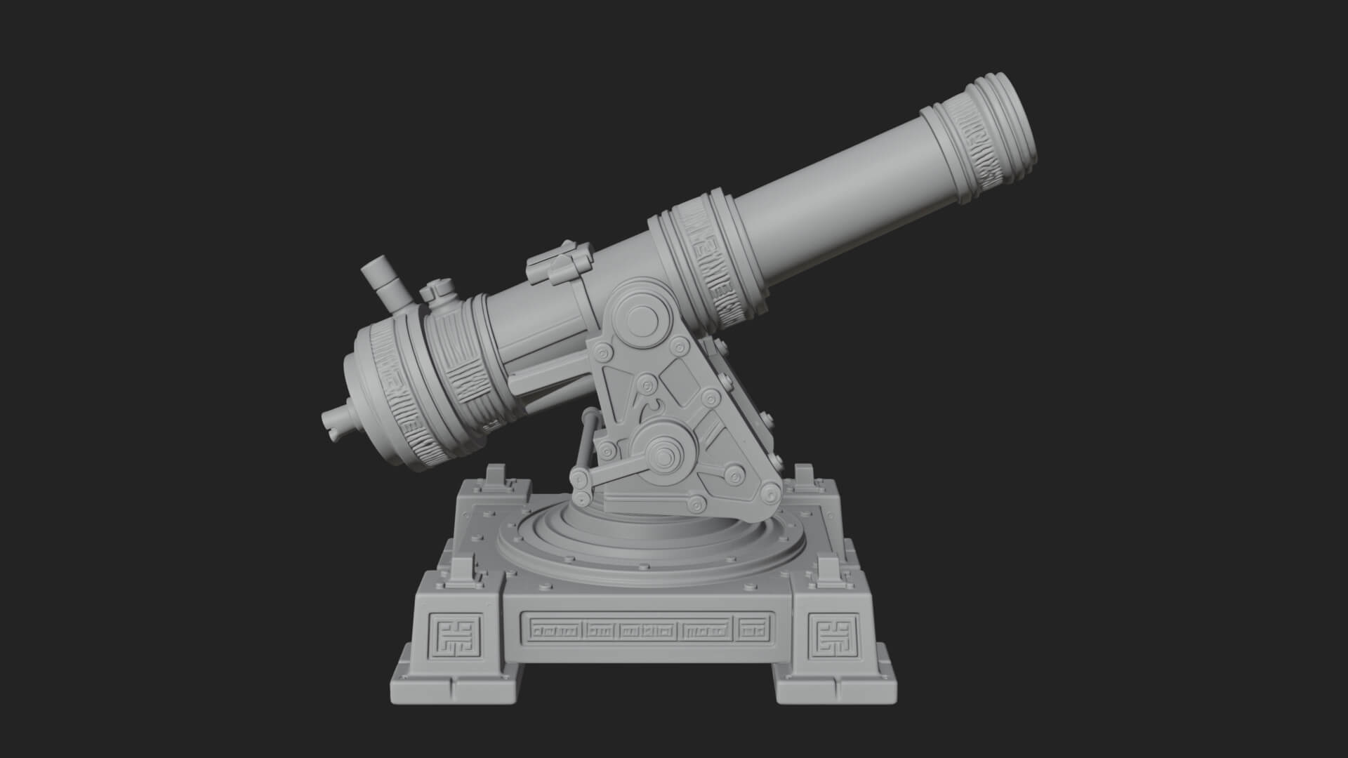 Pivot Mount Siege Mortar Model Design 2 3D Print Model 3D Model