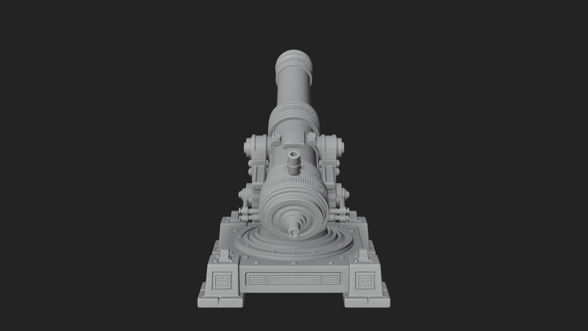 Pivot Mount Siege Mortar Model Design 2 3D Print Model 3D Model