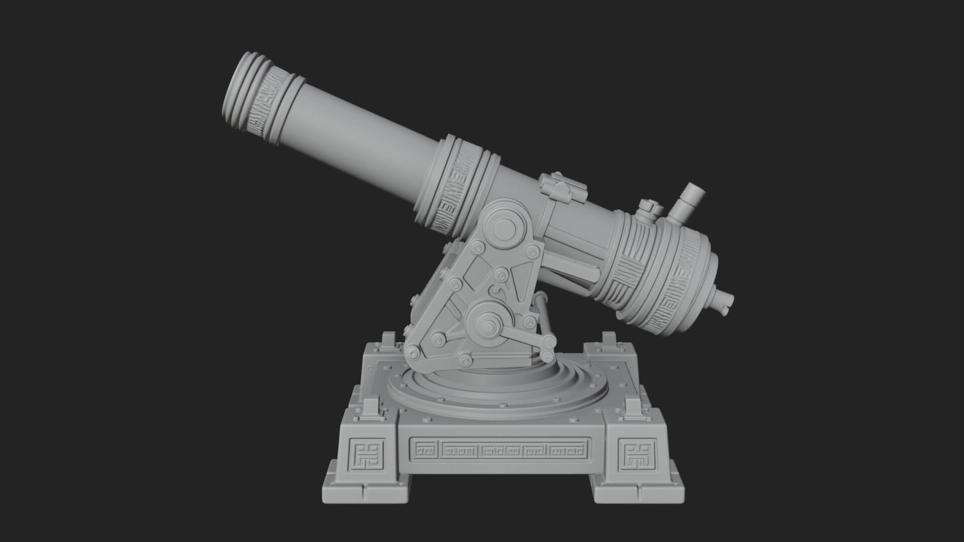 Pivot Mount Siege Mortar Model Design 2 3D Print Model 3D Model