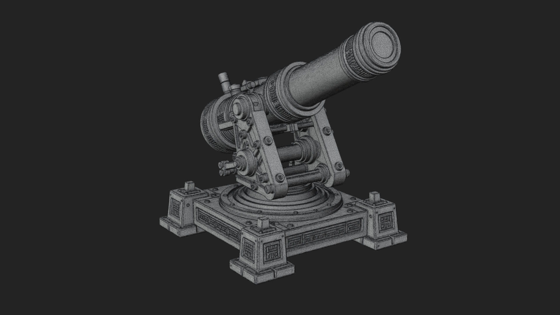Pivot Mount Siege Mortar Model Design 2 3D Print Model 3D Model