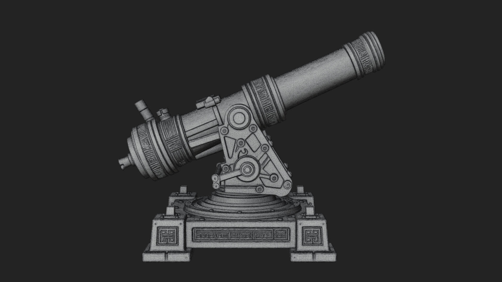 Pivot Mount Siege Mortar Model Design 2 3D Print Model 3D Model