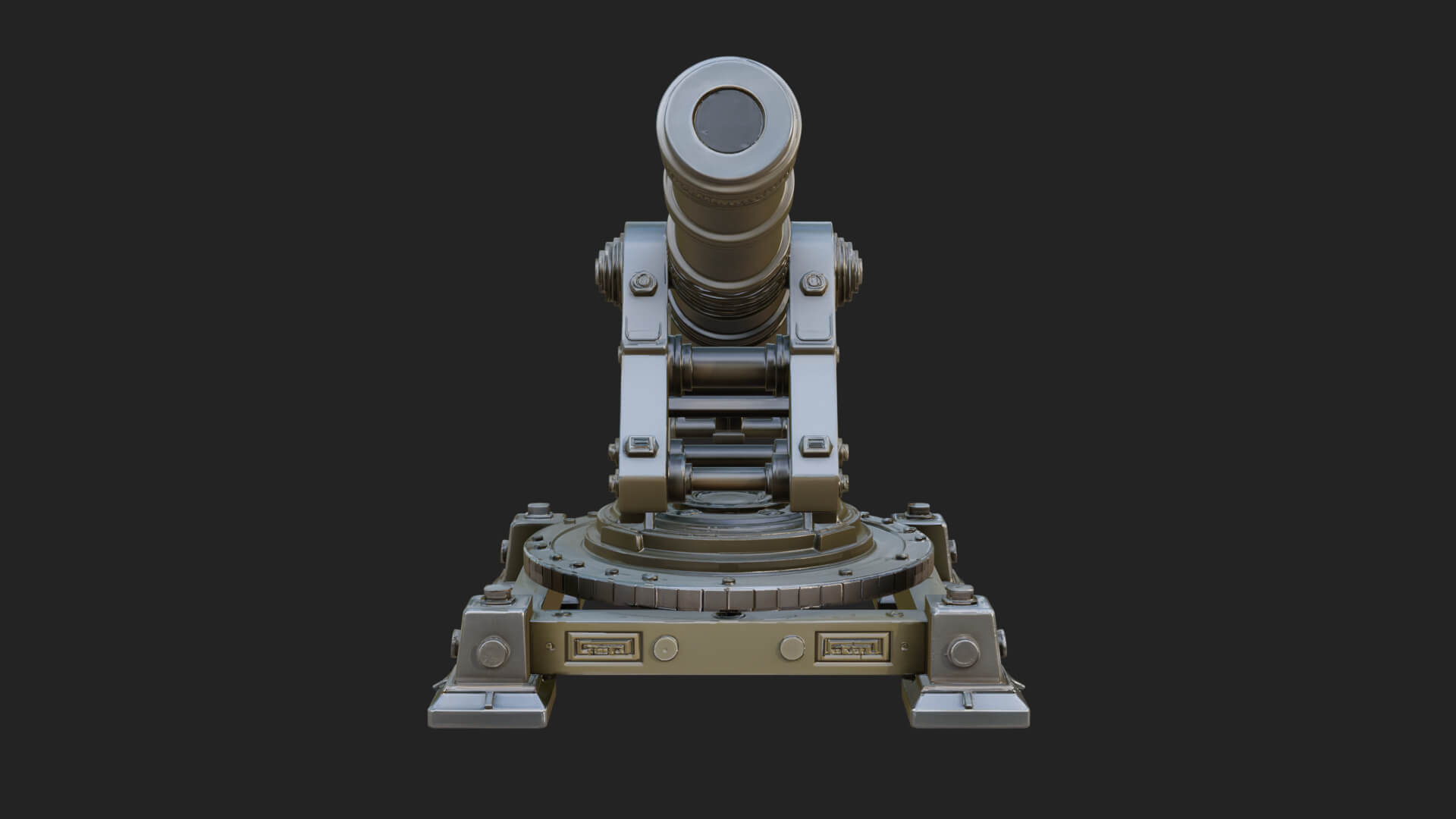 Pivot Mount Siege Mortar Model Design 3 3D Print Model 3D Model
