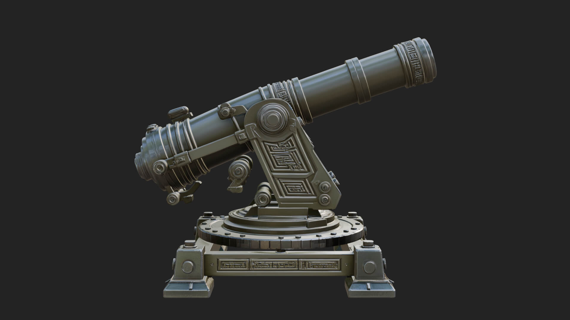 Pivot Mount Siege Mortar Model Design 3 3D Print Model 3D Model