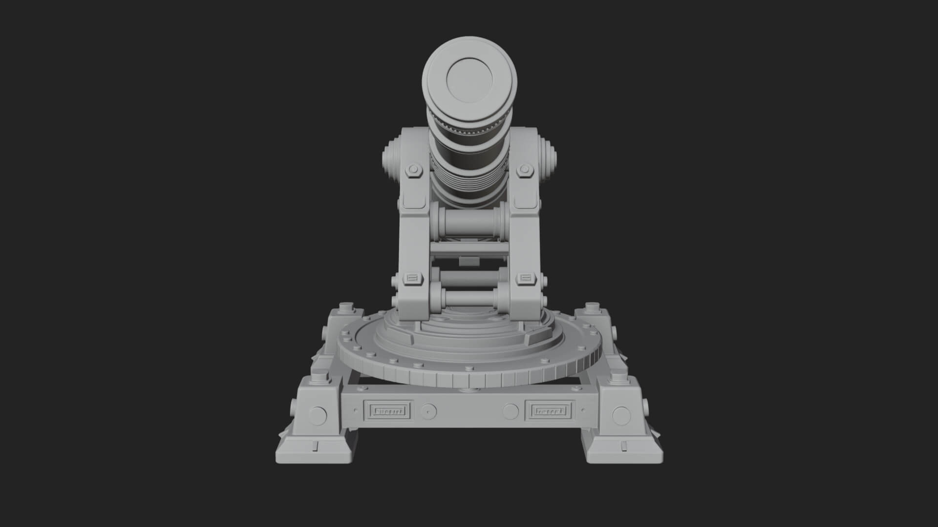 Pivot Mount Siege Mortar Model Design 3 3D Print Model 3D Model