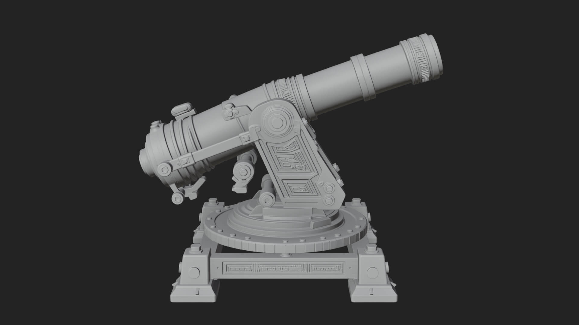 Pivot Mount Siege Mortar Model Design 3 3D Print Model 3D Model