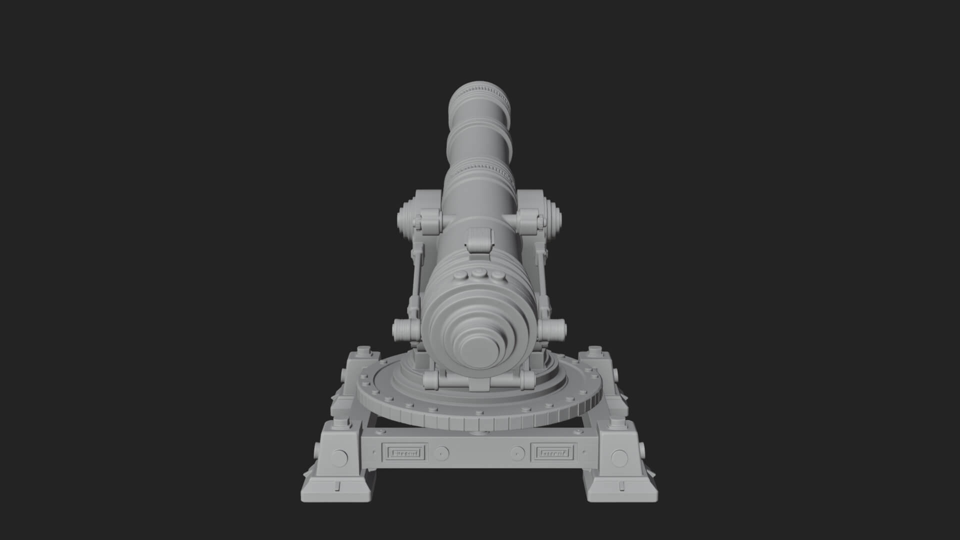 Pivot Mount Siege Mortar Model Design 3 3D Print Model 3D Model