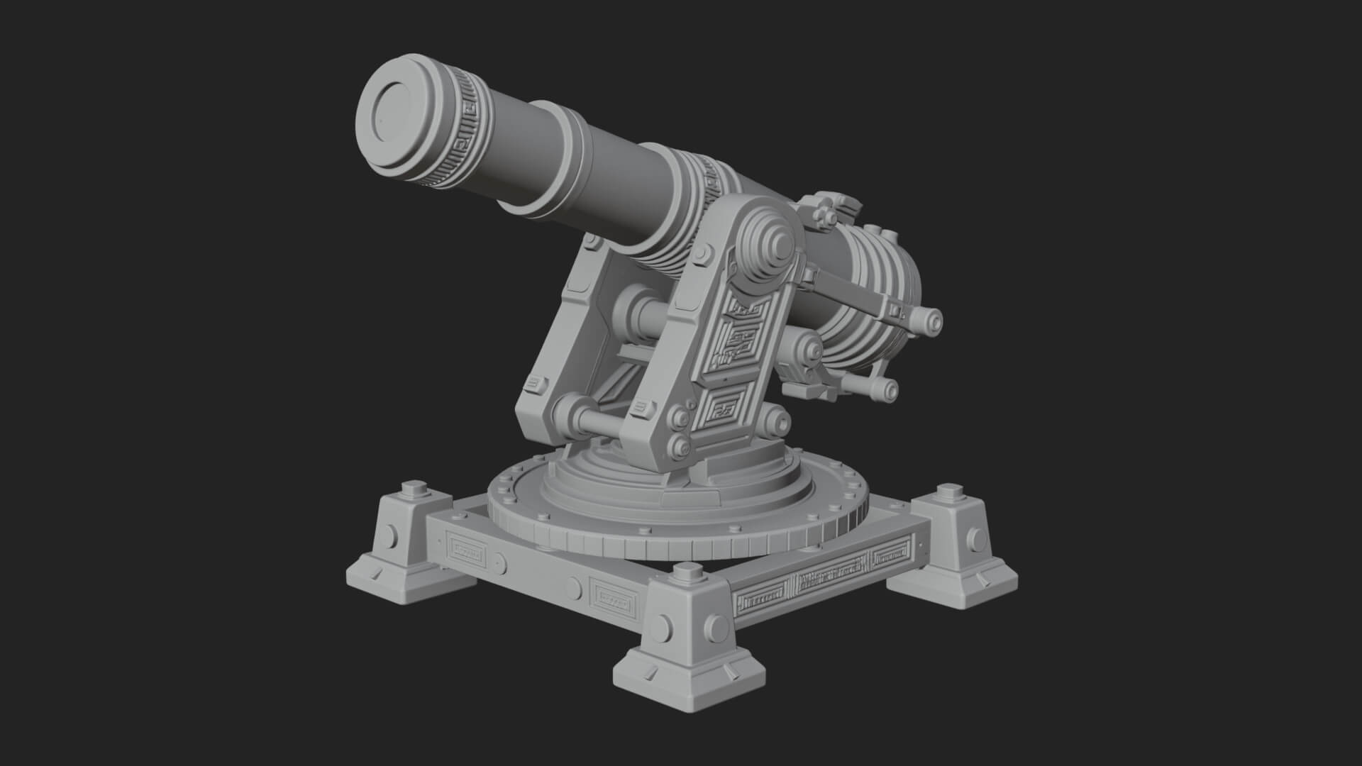 Pivot Mount Siege Mortar Model Design 3 3D Print Model 3D Model