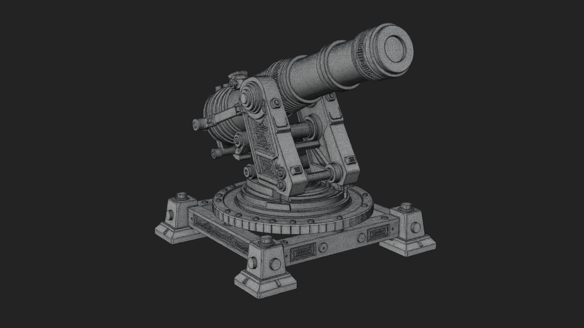 Pivot Mount Siege Mortar Model Design 3 3D Print Model 3D Model