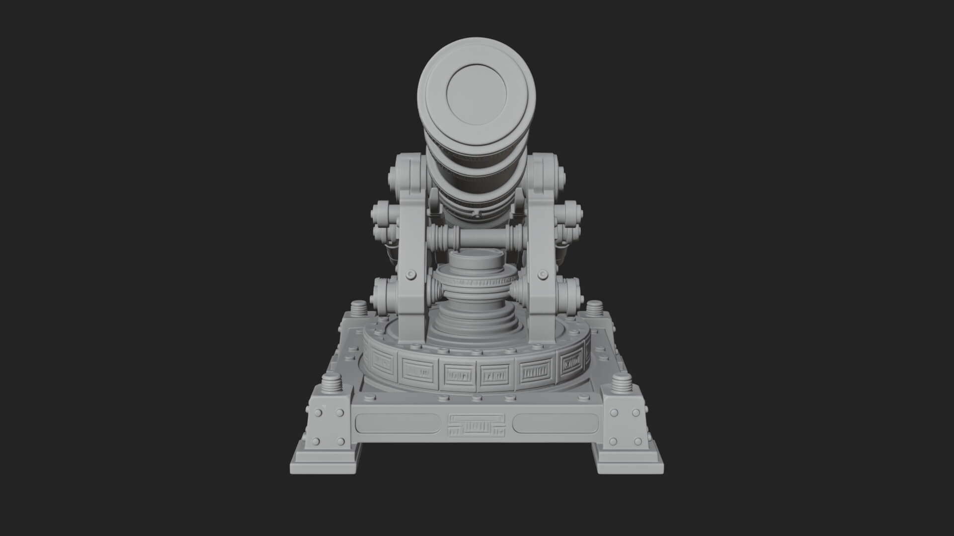 Pivot Mount Siege Mortar Model Design 4 3D Print Model 3D Model