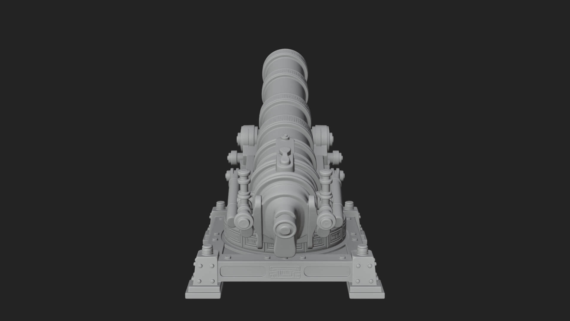 Pivot Mount Siege Mortar Model Design 4 3D Print Model 3D Model