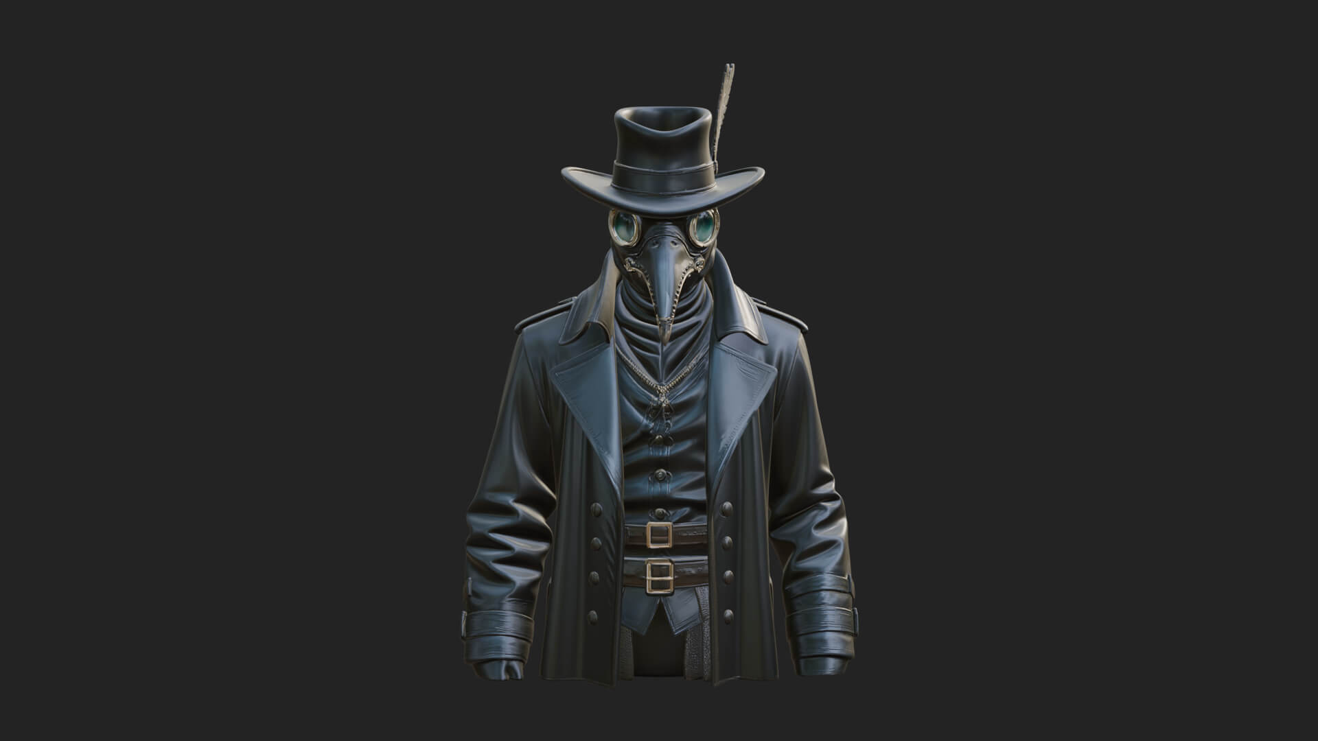 Plague Doctor Statue Design 10 3D Print Model 3D Model