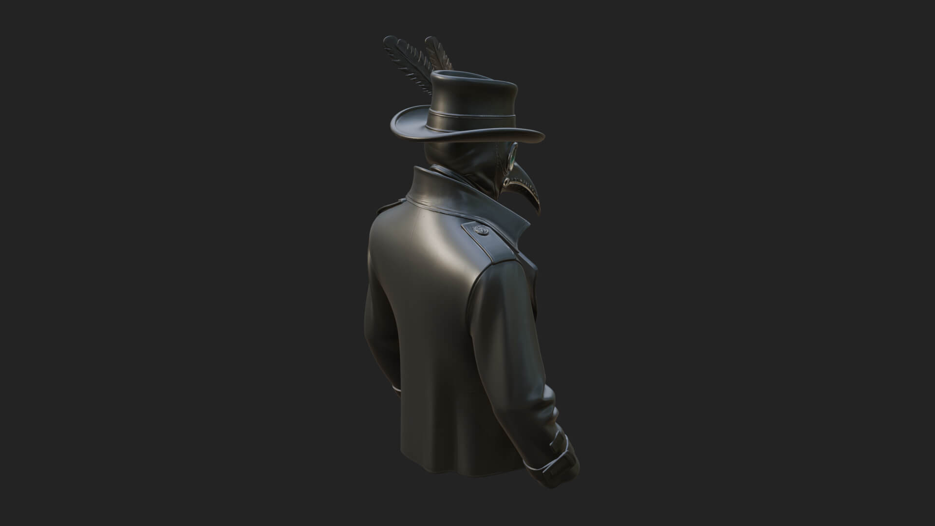 Plague Doctor Statue Design 10 3D Print Model 3D Model