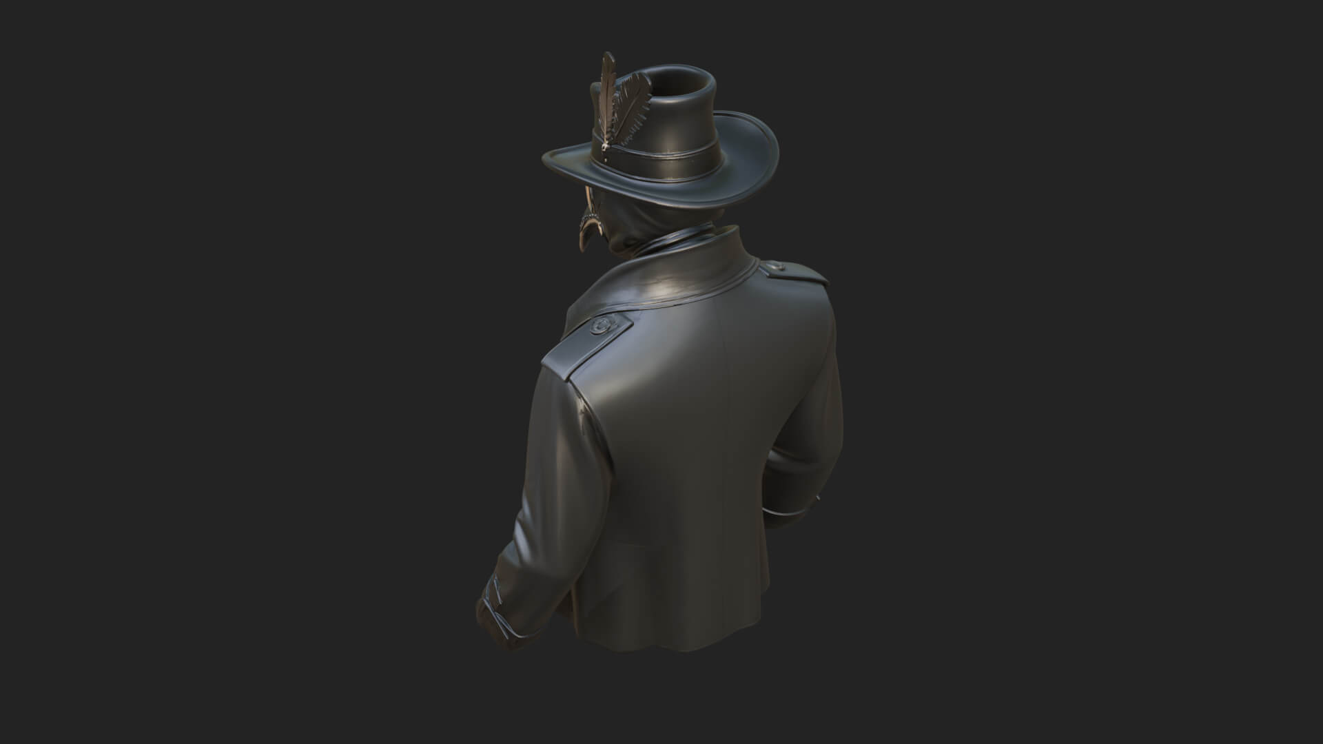 Plague Doctor Statue Design 10 3D Print Model 3D Model