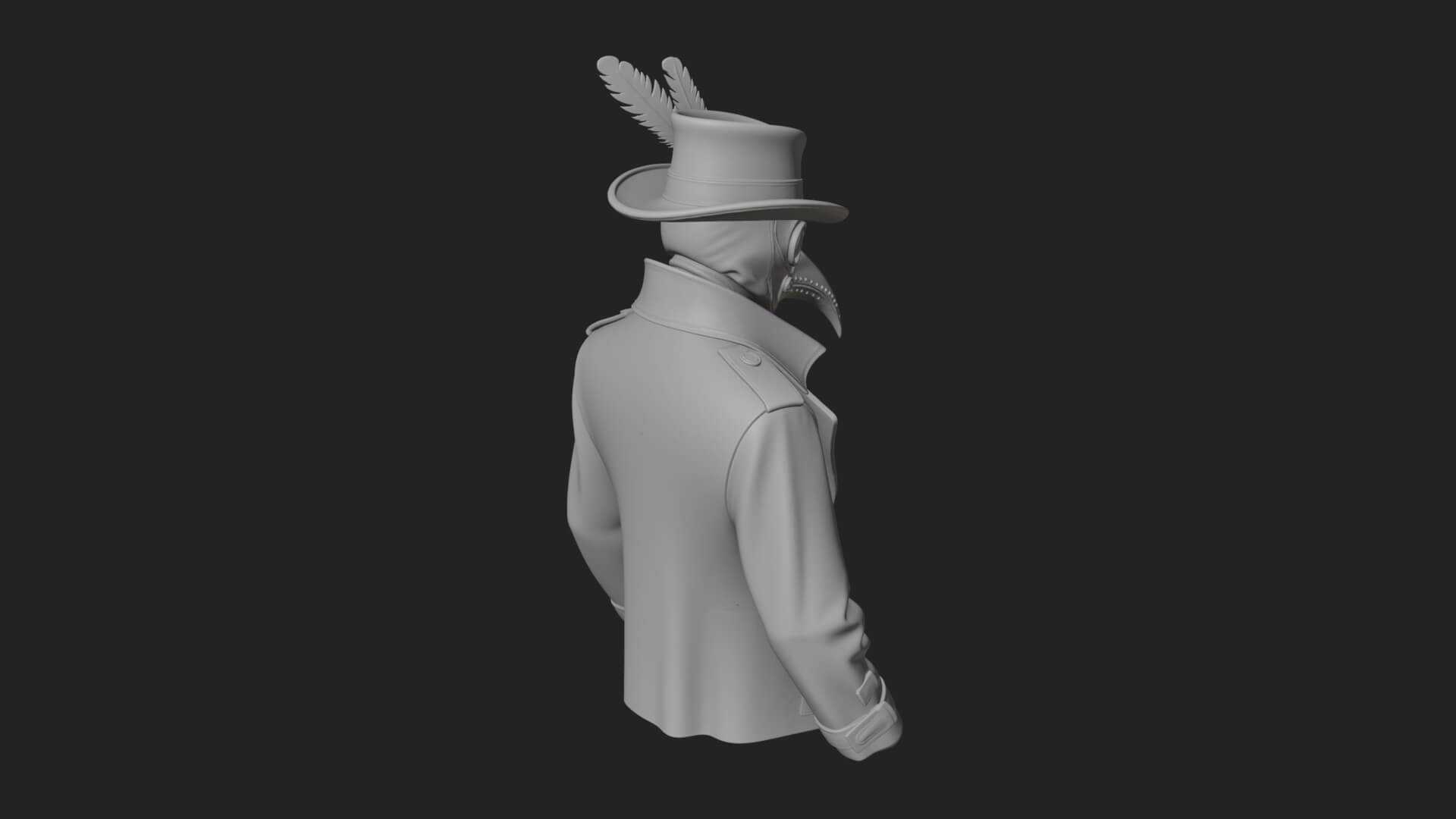 Plague Doctor Statue Design 10 3D Print Model 3D Model