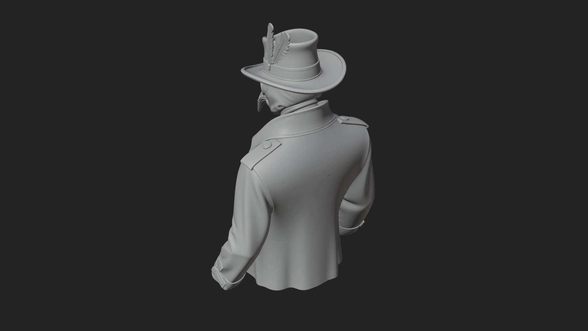 Plague Doctor Statue Design 10 3D Print Model 3D Model