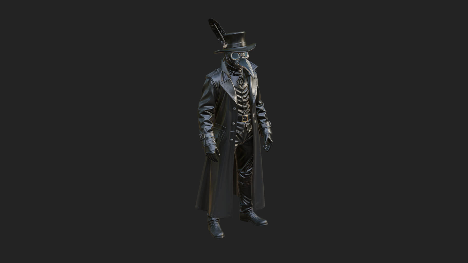 Plague Doctor Statue Design 11 3D Print Model 3D Model