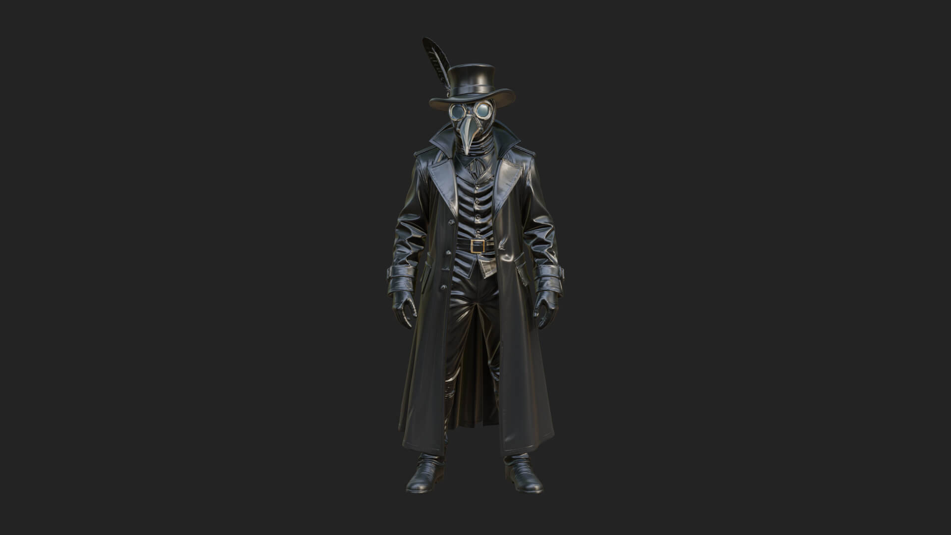 Plague Doctor Statue Design 11 3D Print Model 3D Model