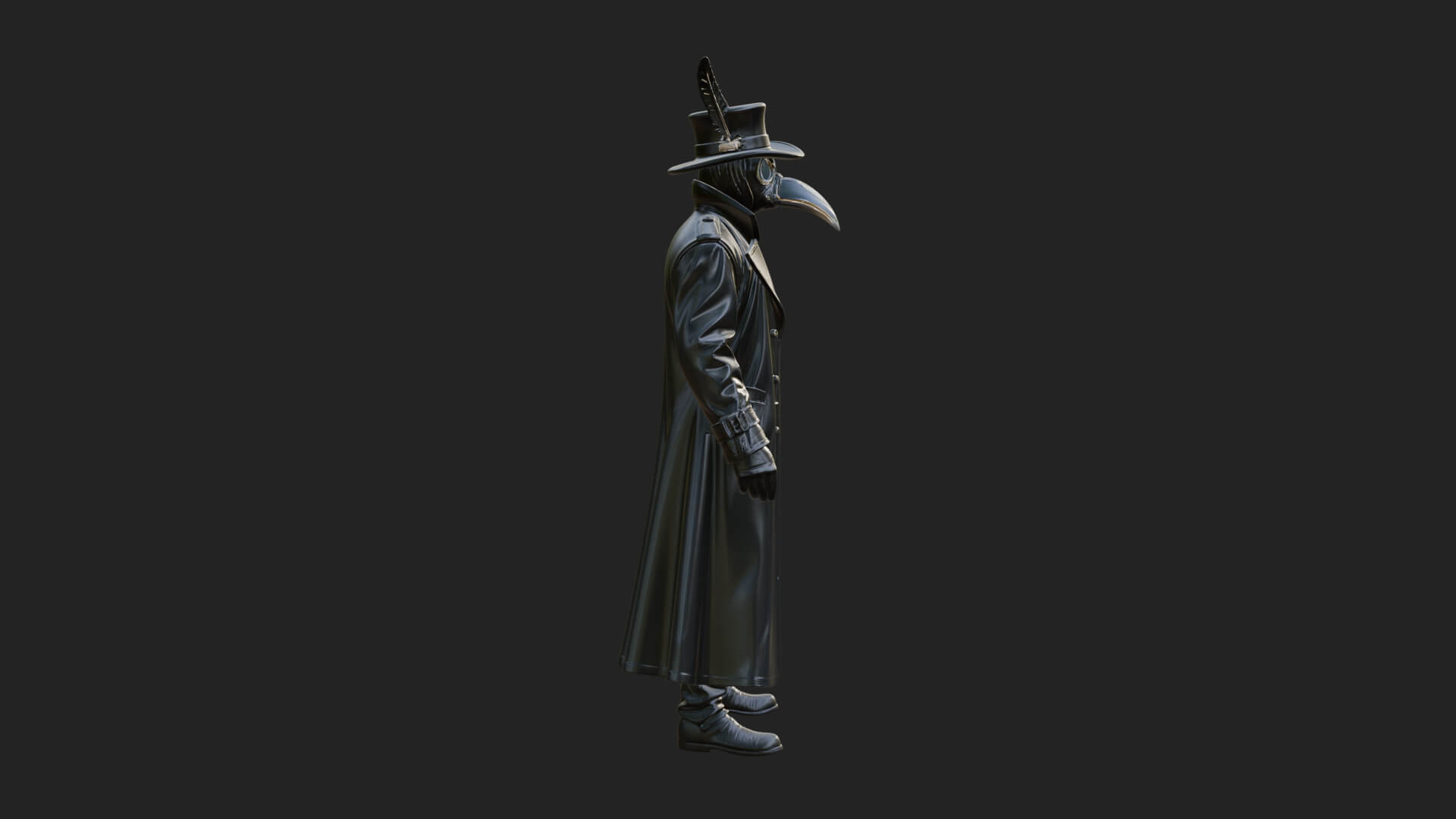 Plague Doctor Statue Design 11 3D Print Model 3D Model