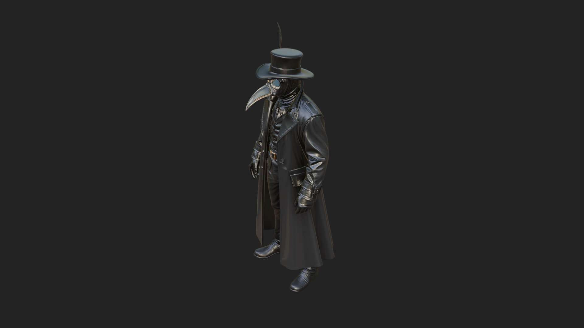 Plague Doctor Statue Design 11 3D Print Model 3D Model