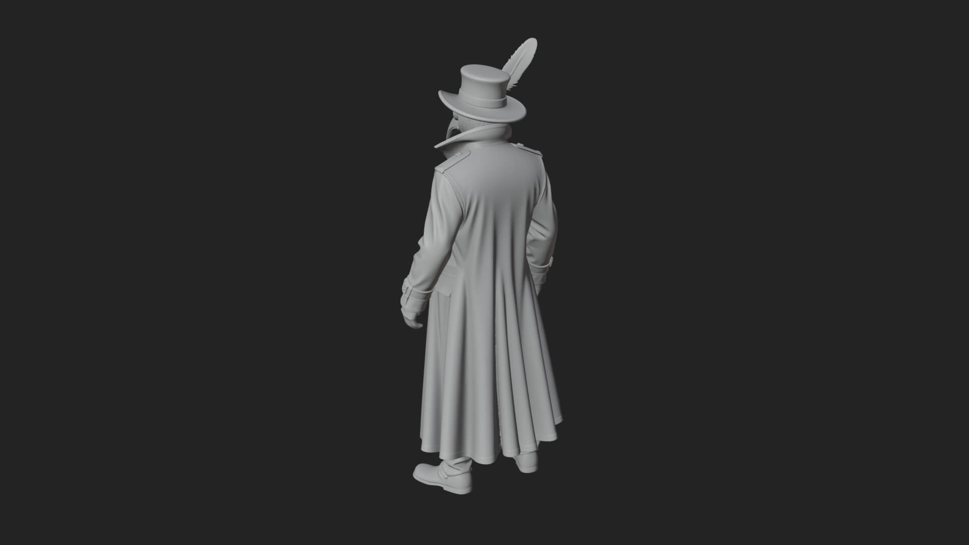 Plague Doctor Statue Design 11 3D Print Model 3D Model