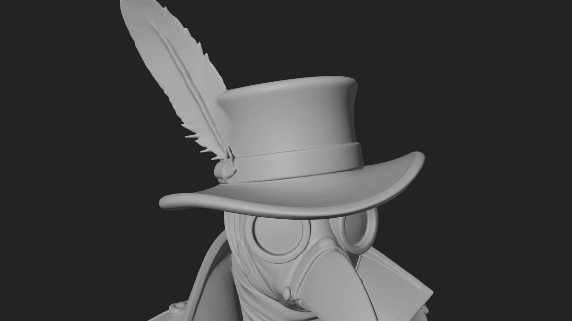 Plague Doctor Statue Design 11 3D Print Model 3D Model