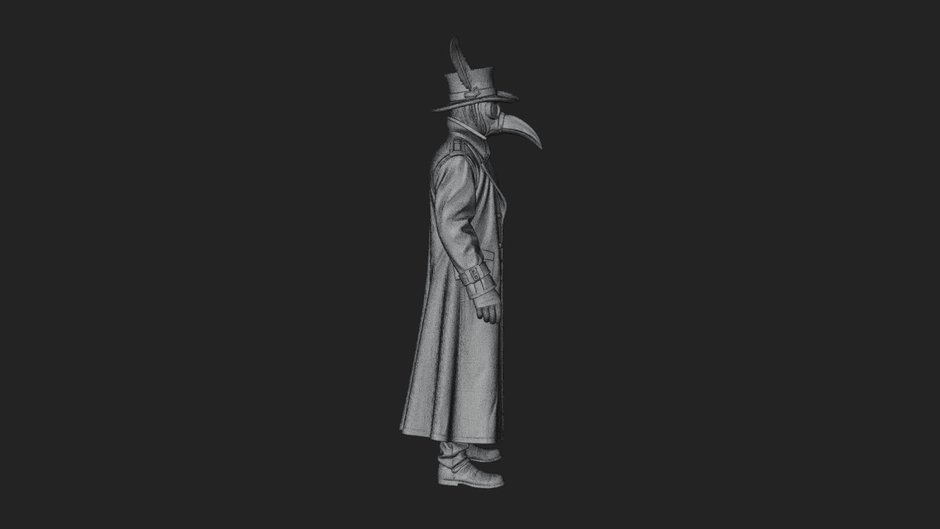 Plague Doctor Statue Design 11 3D Print Model 3D Model