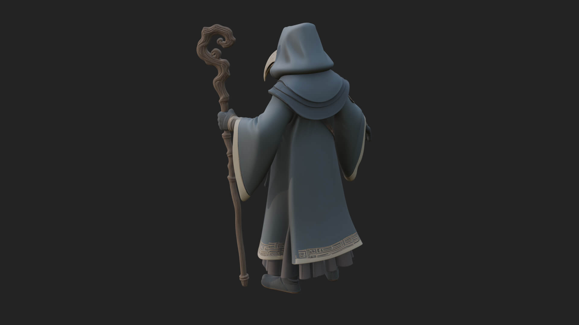 Plague Doctor Statue Design 6 3D Print Model 3D Model