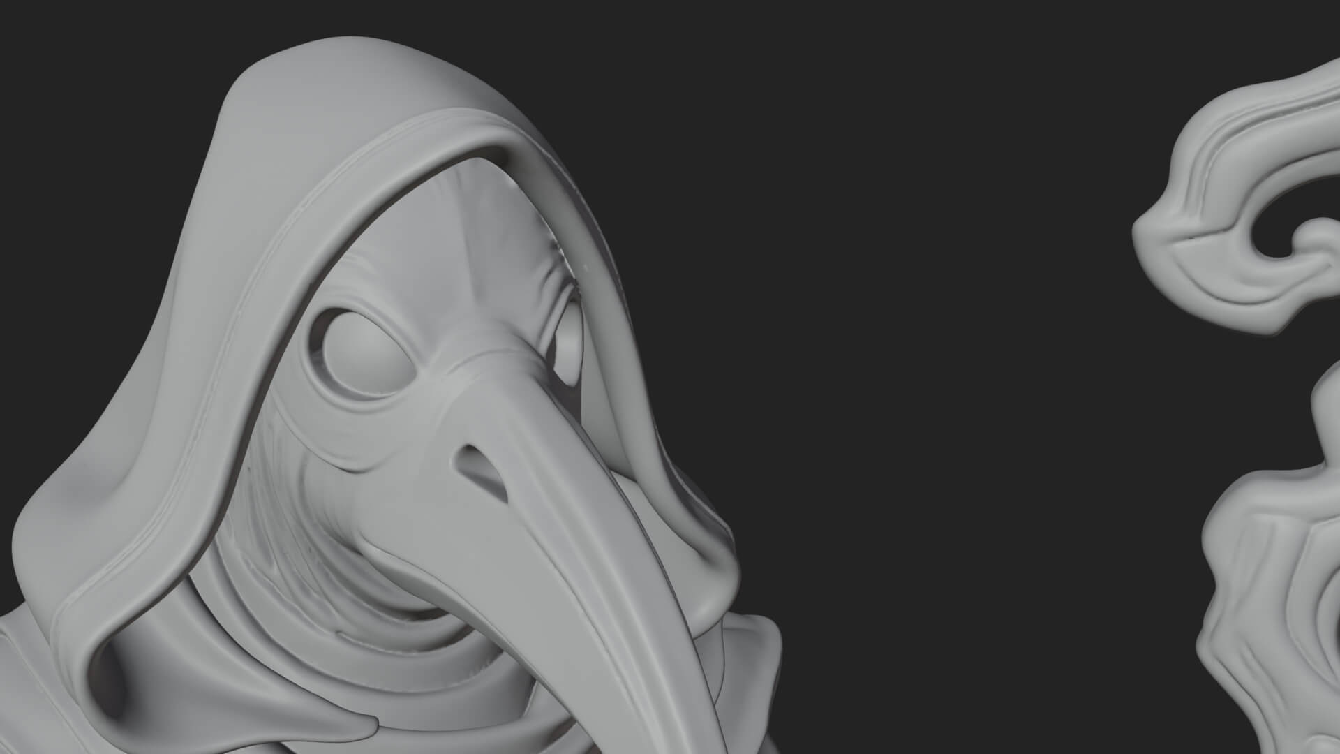 Plague Doctor Statue Design 6 3D Print Model 3D Model