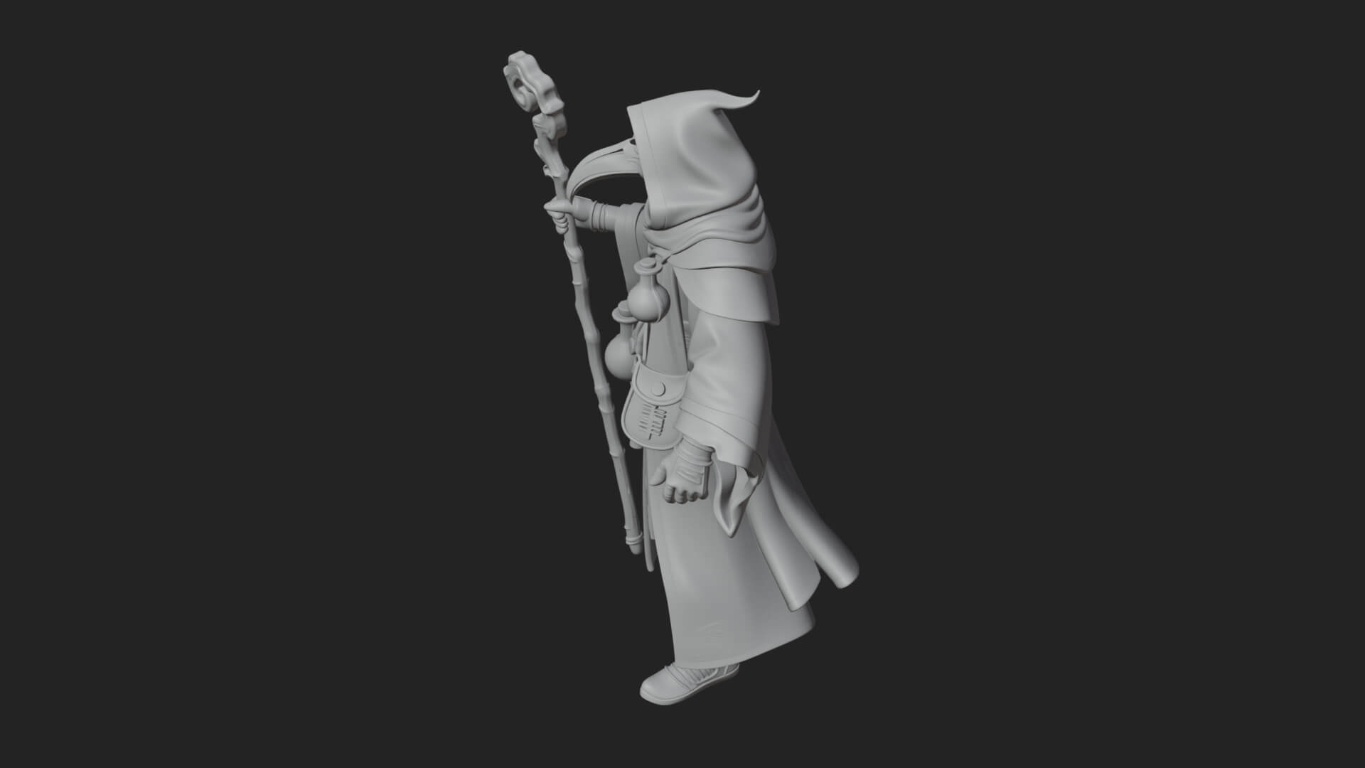 Plague Doctor Statue Design 7 3D Print Model 3D Model