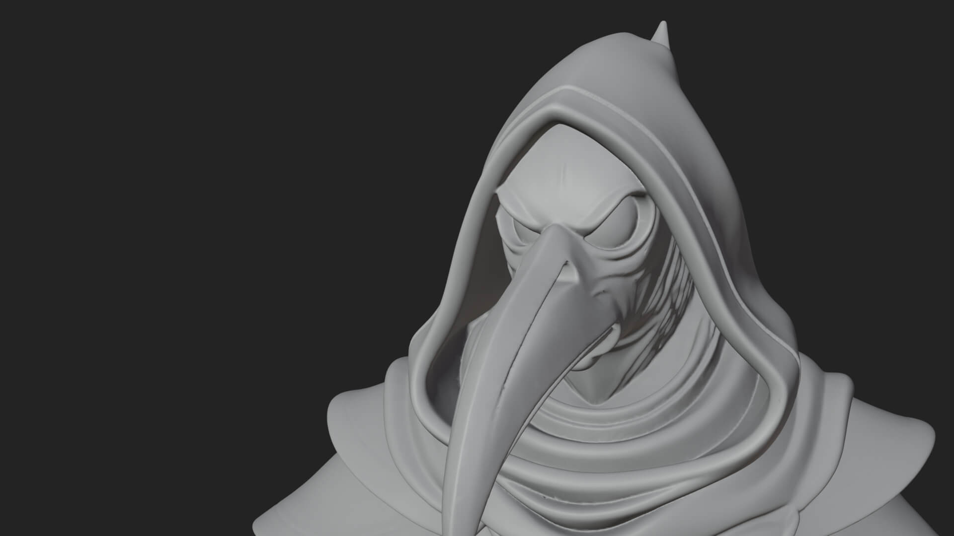 Plague Doctor Statue Design 7 3D Print Model 3D Model