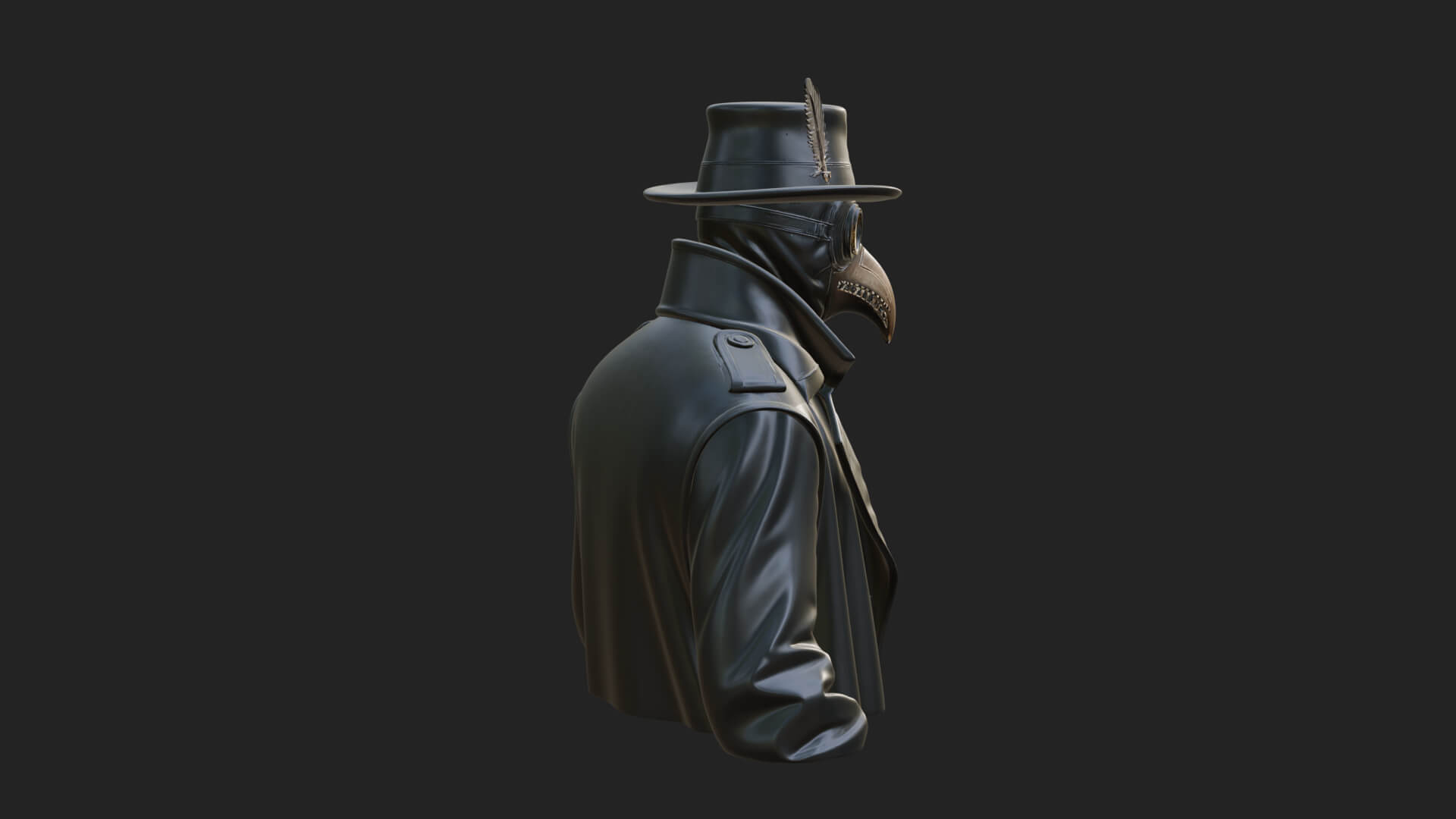 Plague Doctor Statue Design 9 3D Print Model 3D Model